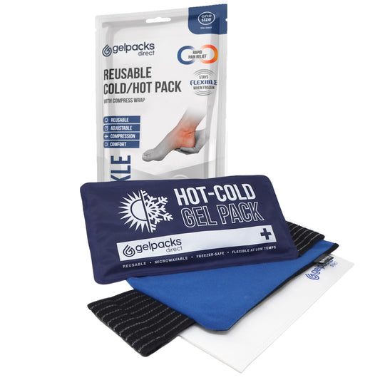 GPD 3in1 Ankle Ice Pack Wrap (Hot/Cold) Reusable, Foot Pain Relief