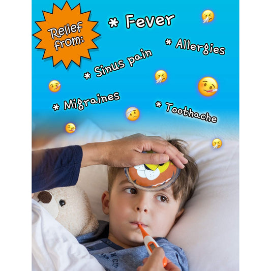 Dynamik - Ice Cold Compress for Kids - 3 Pack for Boys - Penguin, Shark, Lion