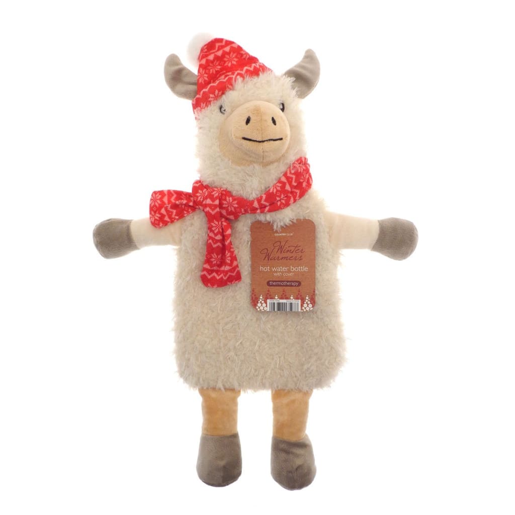 Premium Hot Water Bottle with Winter Warmer Novelty Fun Cover 1 Litre - Gelpacks Direct
