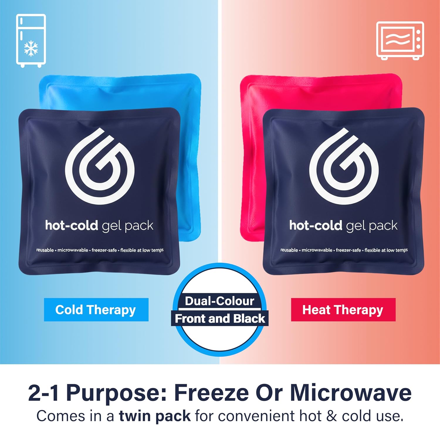GPD Replacement Gel Packs - Small (15 x 15cm) - 2 Pack - Gelpacks Direct